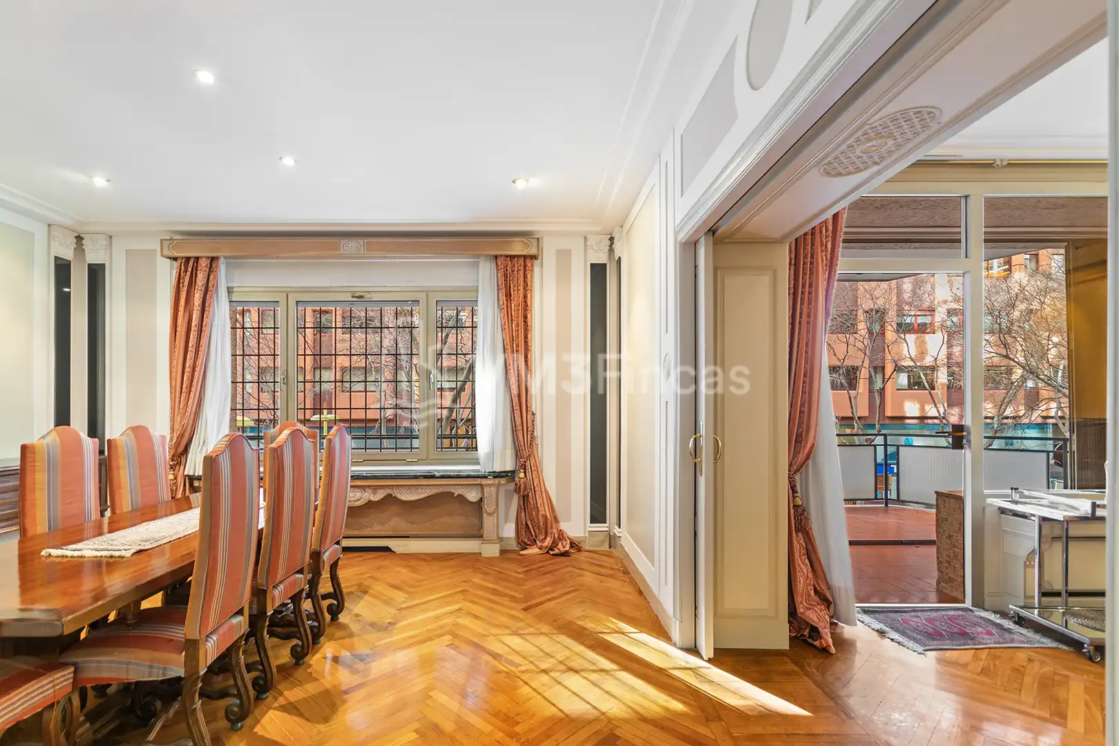 Esszimmer von Wohnung zur Miete in Barcelona mit Klimaanlage, Heizung und Parkett