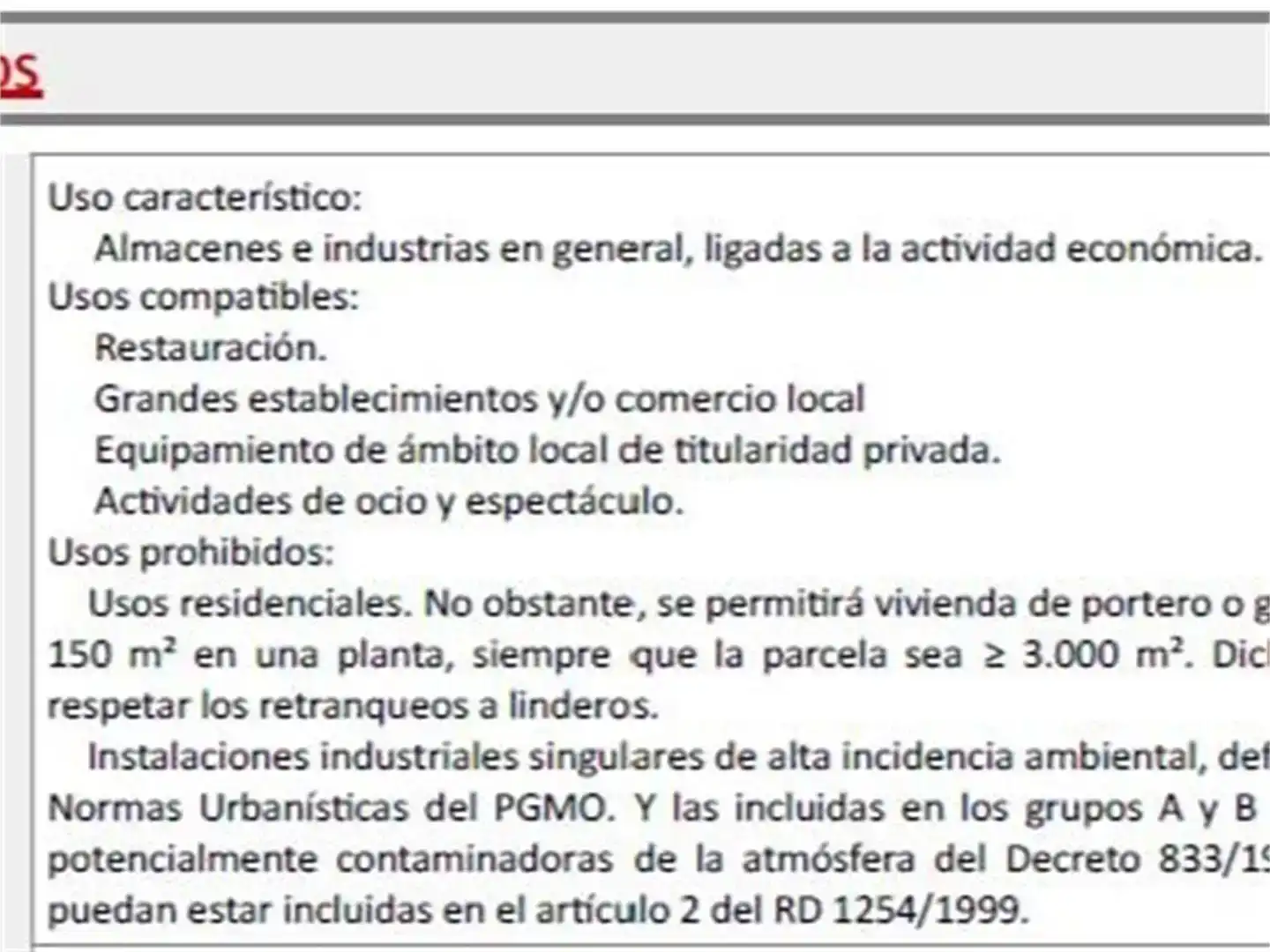 Parking de Terreno en venta en Pedanías Norte