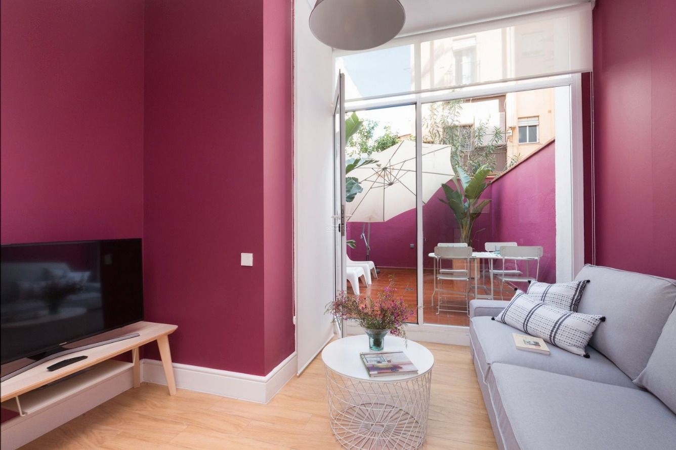 Living room of Flat to rent in  Barcelona Capital  with Air Conditioner, Heating and Parquet flooring