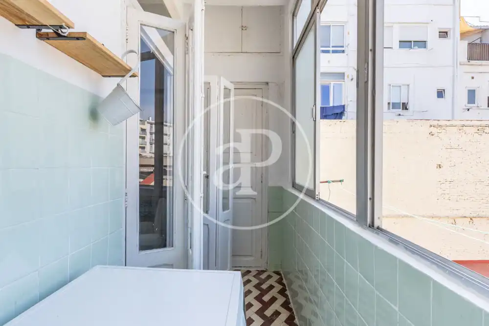 Balcony of Flat for rent in Valencia  with Air Conditioner, Heating and Furnished