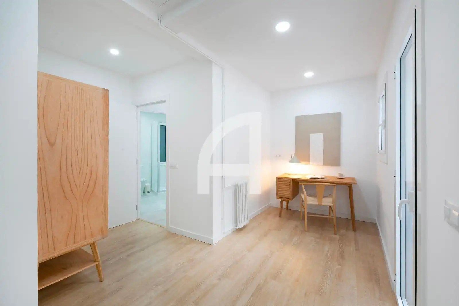 Schlafzimmer von Wohnung zum Verkauf in Barcelona mit Klimaanlage, Heizung und Parkett