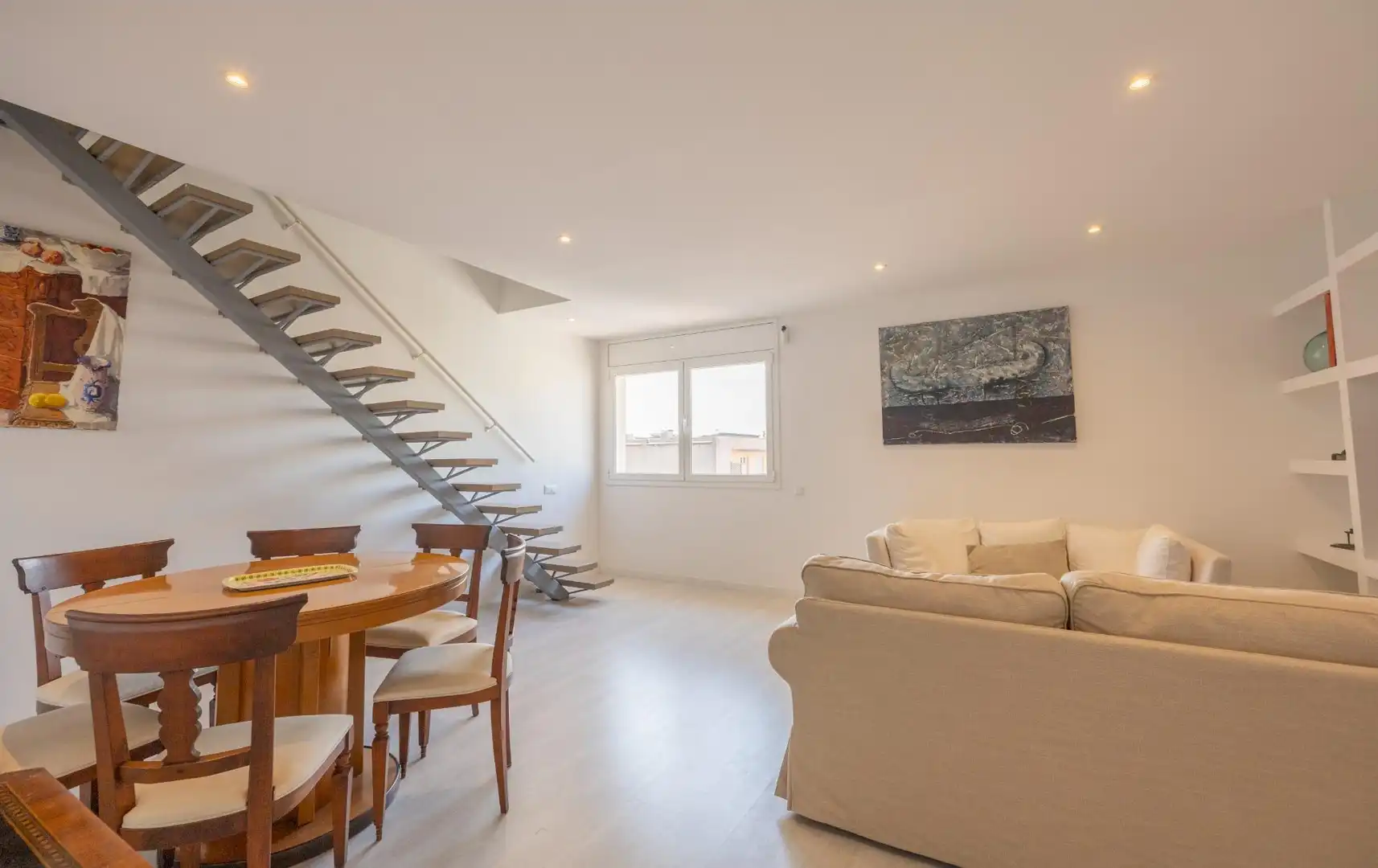 Sala de estar de Ático en venta en Barcelona con Aire acondicionado