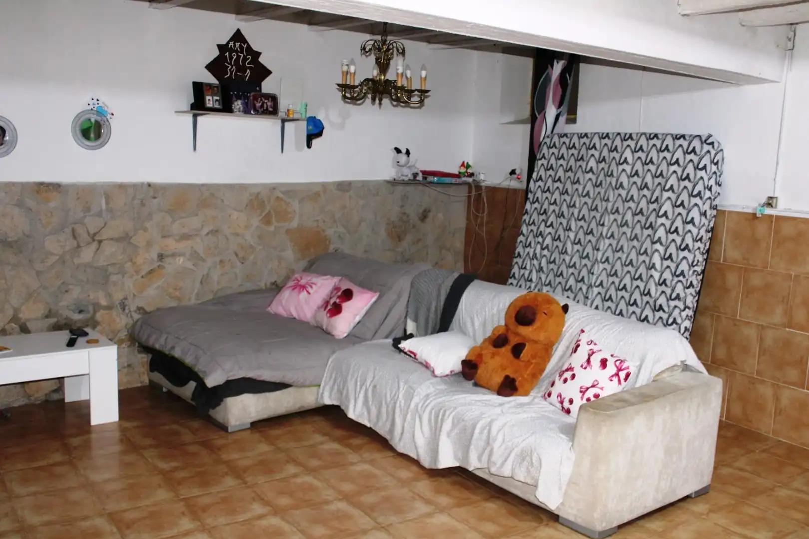 Sala d'estar de Casa adosada en venda en Bellpuig amb Terrassa