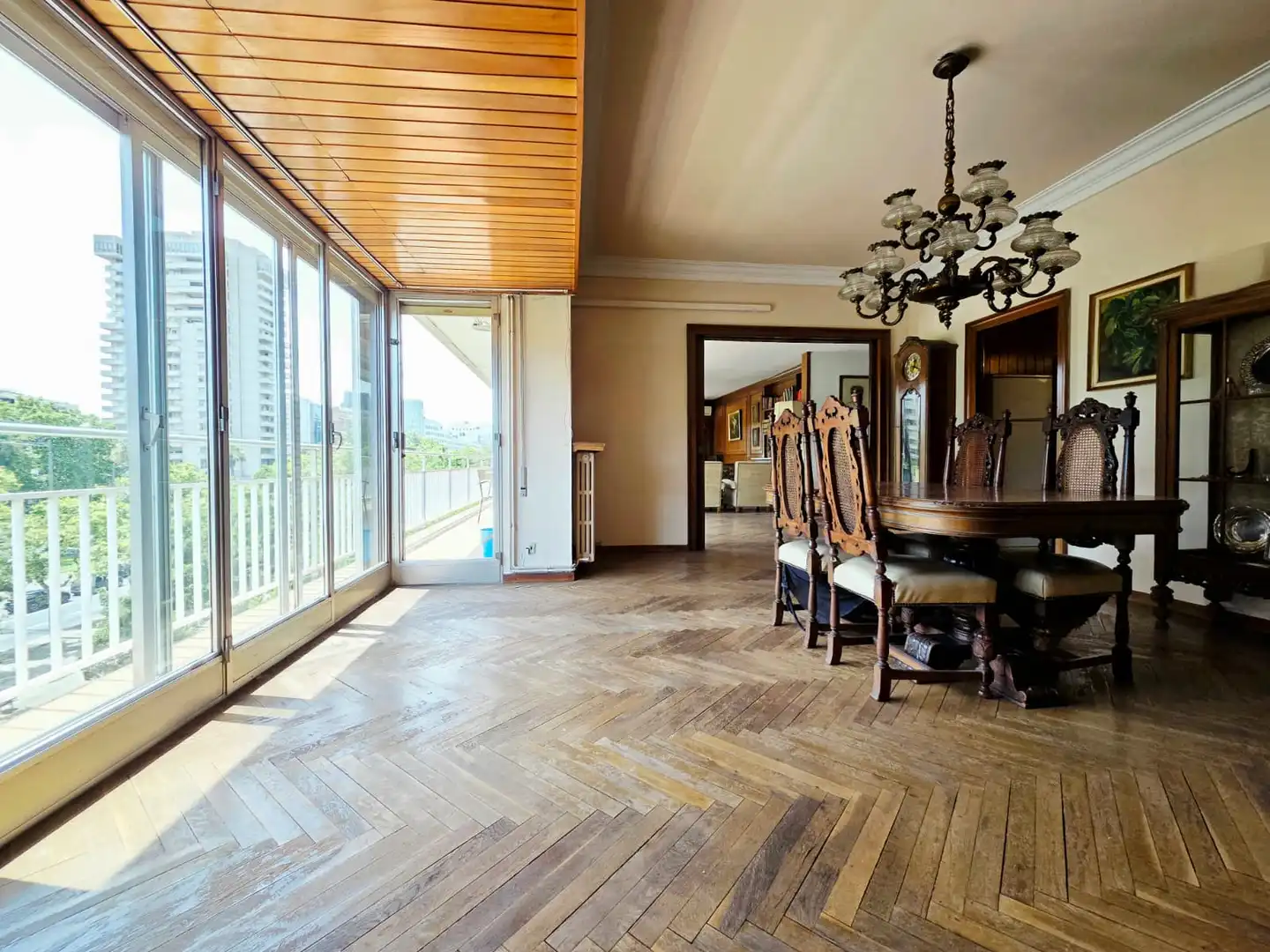 Dining room of Flat for sale in Barcelona  with Air Conditioner, Heating and Parquet flooring