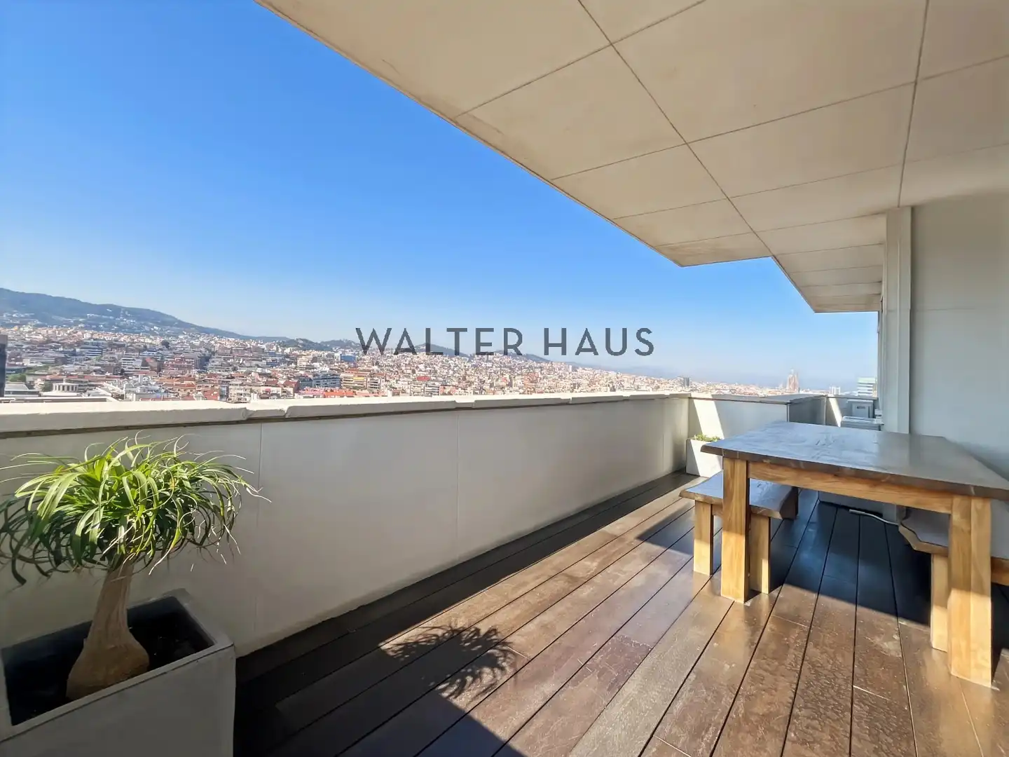 Terrace of Flat for rent in Barcelona  with Air Conditioner, Heating and Furnished