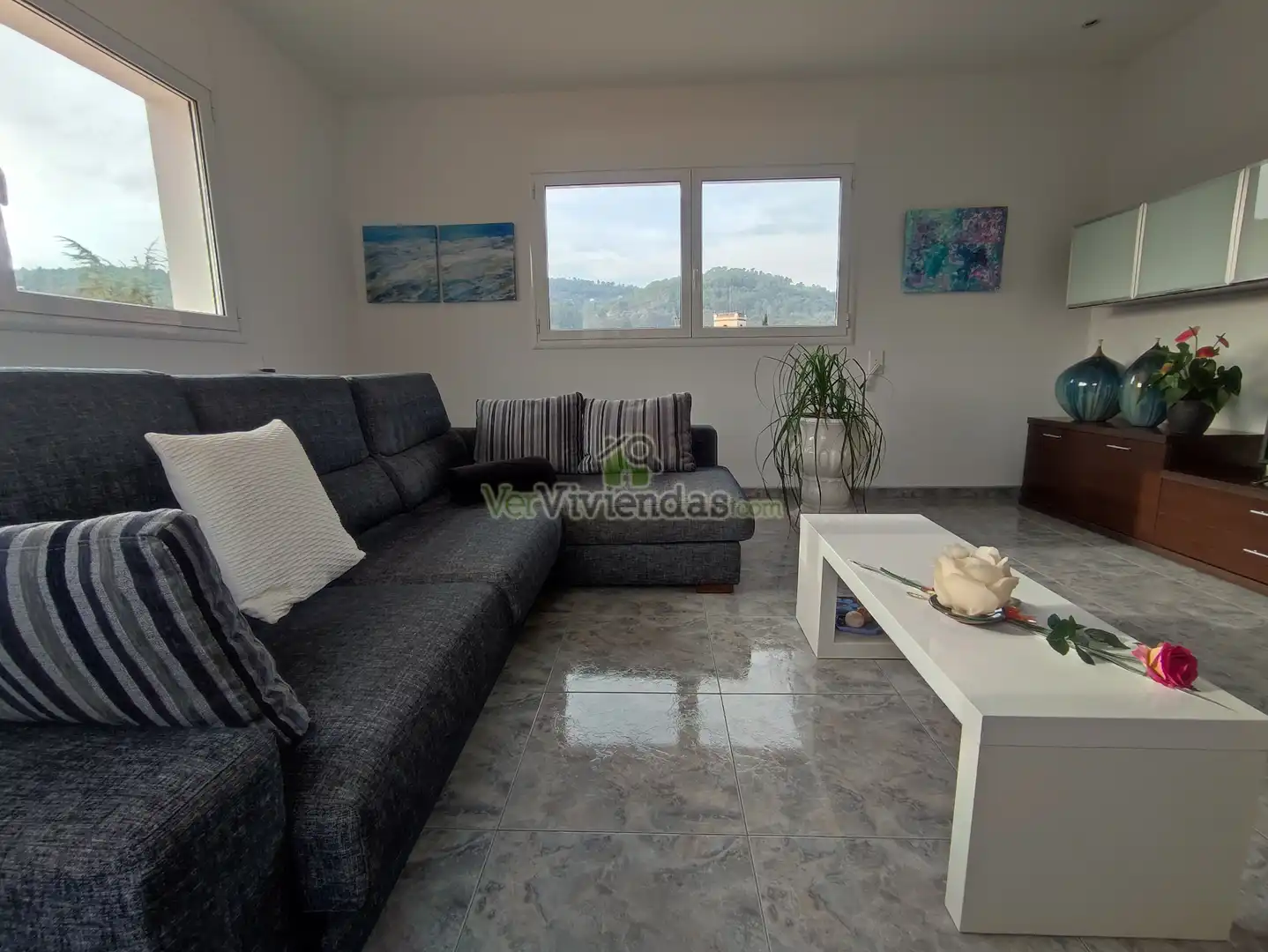 Sala d'estar de Casa o xalet en venda en La Palma de Cervelló amb Calefacció, Jardí privat i Terrassa