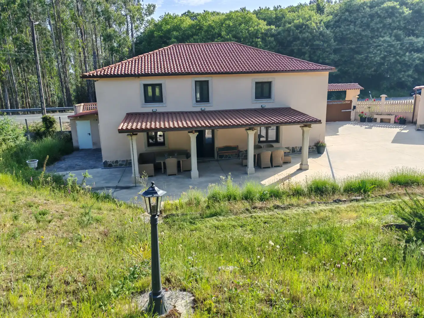 Vista exterior de Casa o chalet en venta en O Pino  con Calefacción, Jardín privado y Trastero