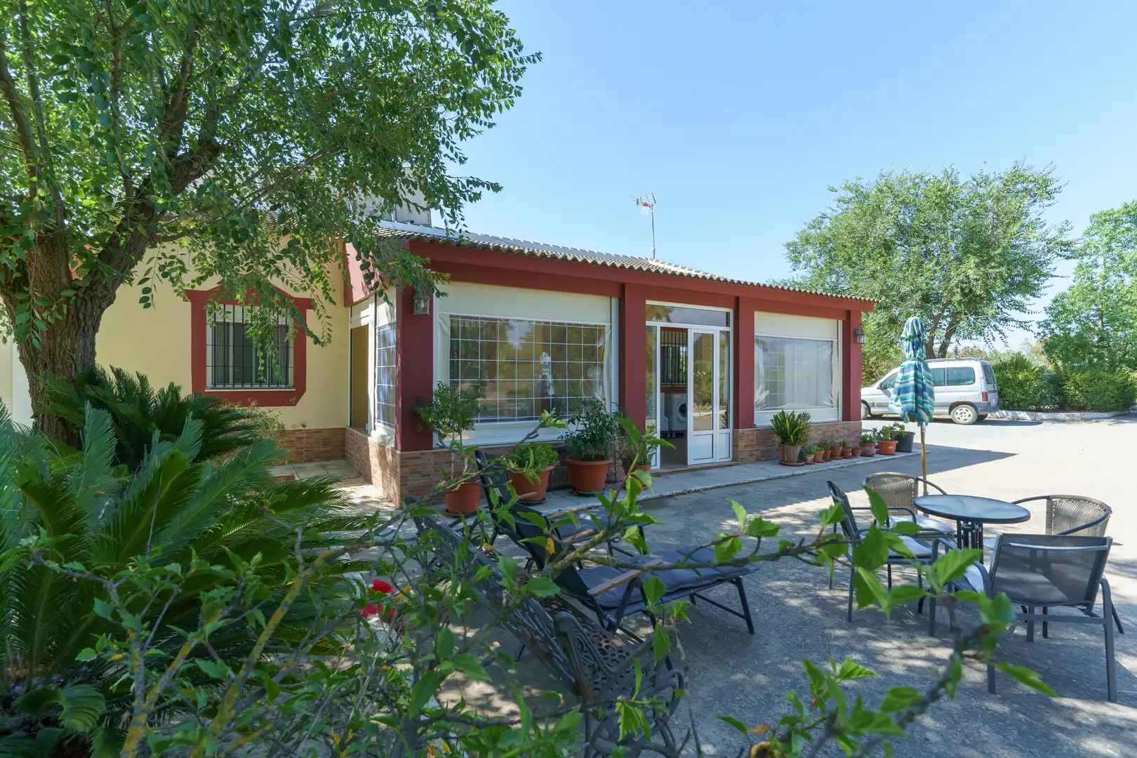 Jardín de Finca rústica en venta en La Palma del Condado con Jardín privado, Terraza y Piscina
