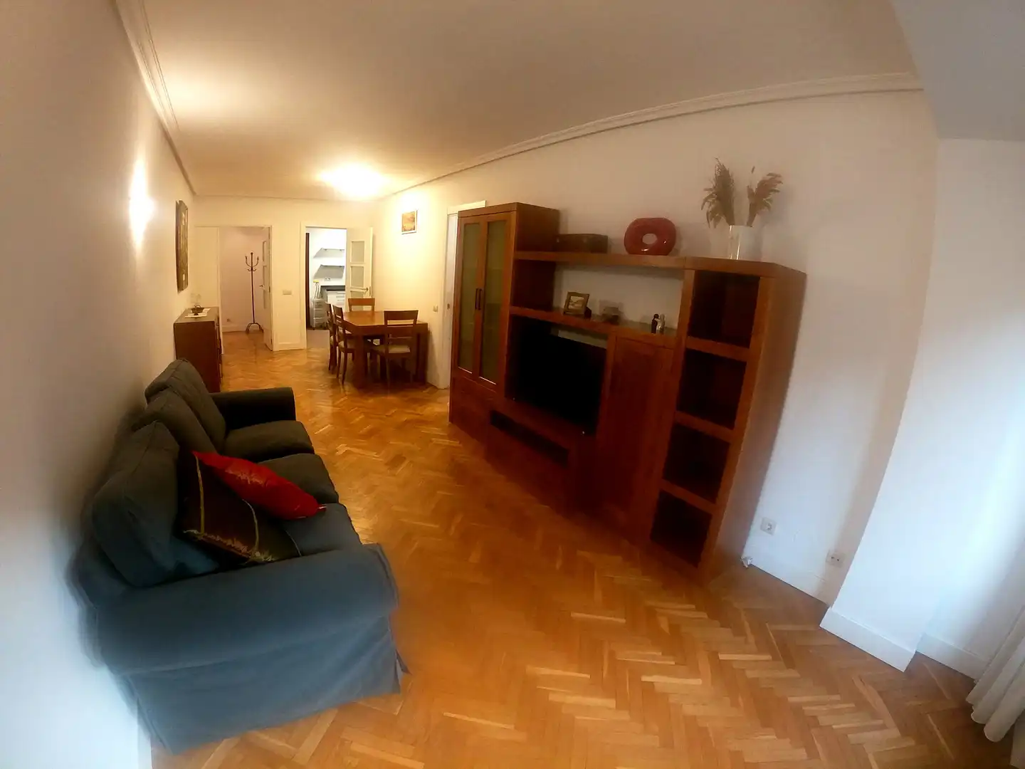 Sala d'estar de Pis de lloguer en Donostia - San Sebastián  amb Calefacció, Parquet i Moblat