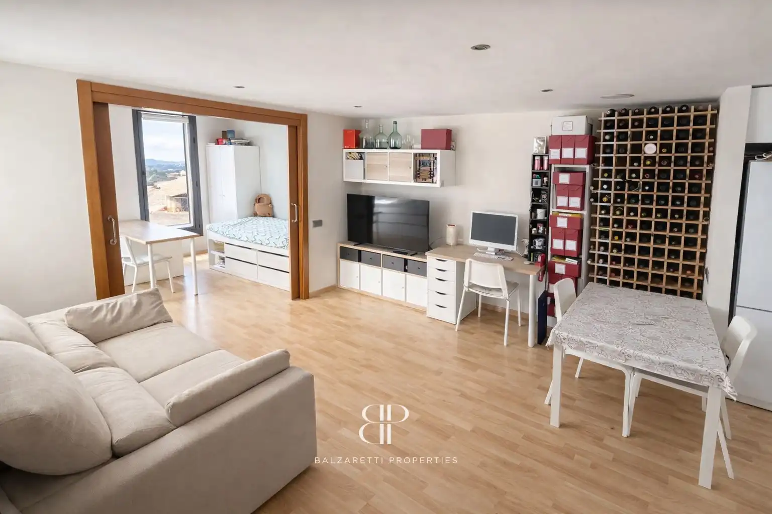 Living room of Flat for sale in Alella  with Heating, Terrace and Furnished