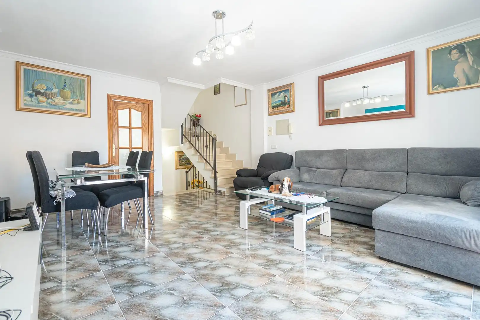 Sala de estar de Casa adosada en venta en  Palma de Mallorca con Aire acondicionado, Calefacción y Terraza