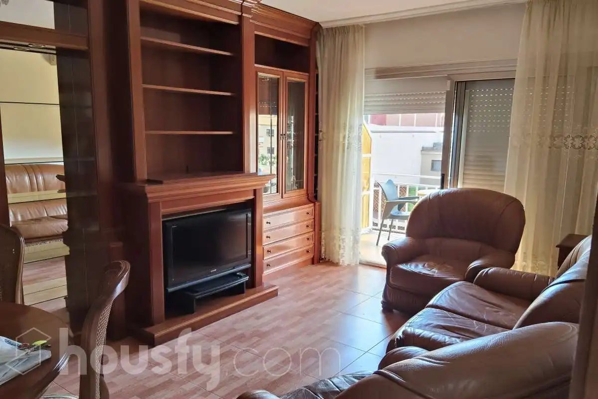 Sala de estar de Piso de alquiler en Premià de Mar con Aire acondicionado, Amueblado y Balcón
