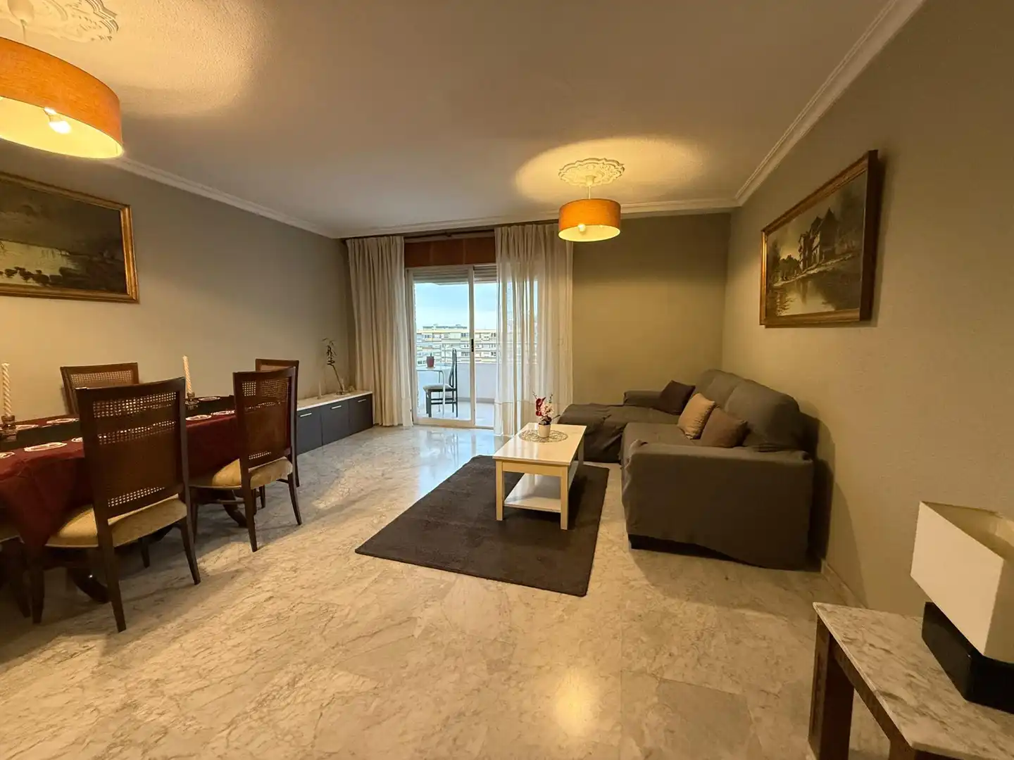 Sala de estar de Piso de alquiler en Alicante / Alacant con Aire acondicionado, Calefacción y Terraza