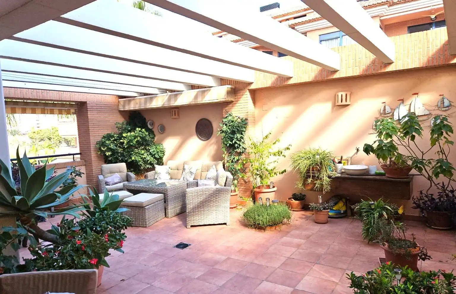 Terrace of Flat for sale in Jávea / Xàbia  with Air Conditioner, Heating and Private garden
