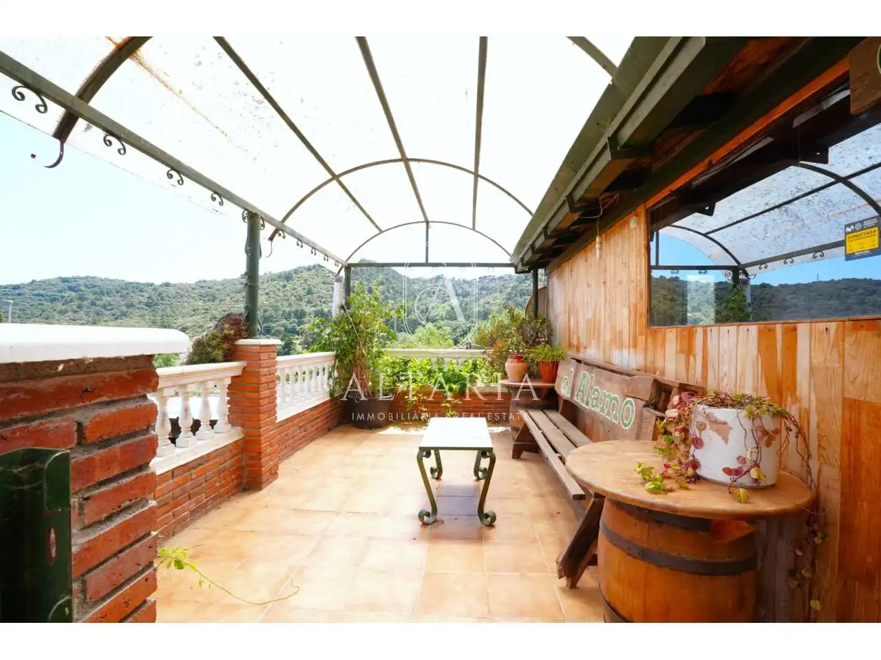 Terraza de Casa o chalet en venta en Palafolls con Jardín privado, Piscina y Alarma