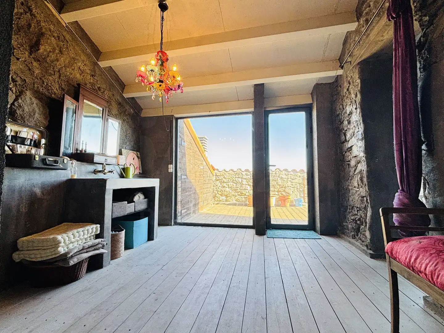 Sala d'estar de Casa adosada en venda en Torrefeta i Florejacs amb Calefacció i Terrassa