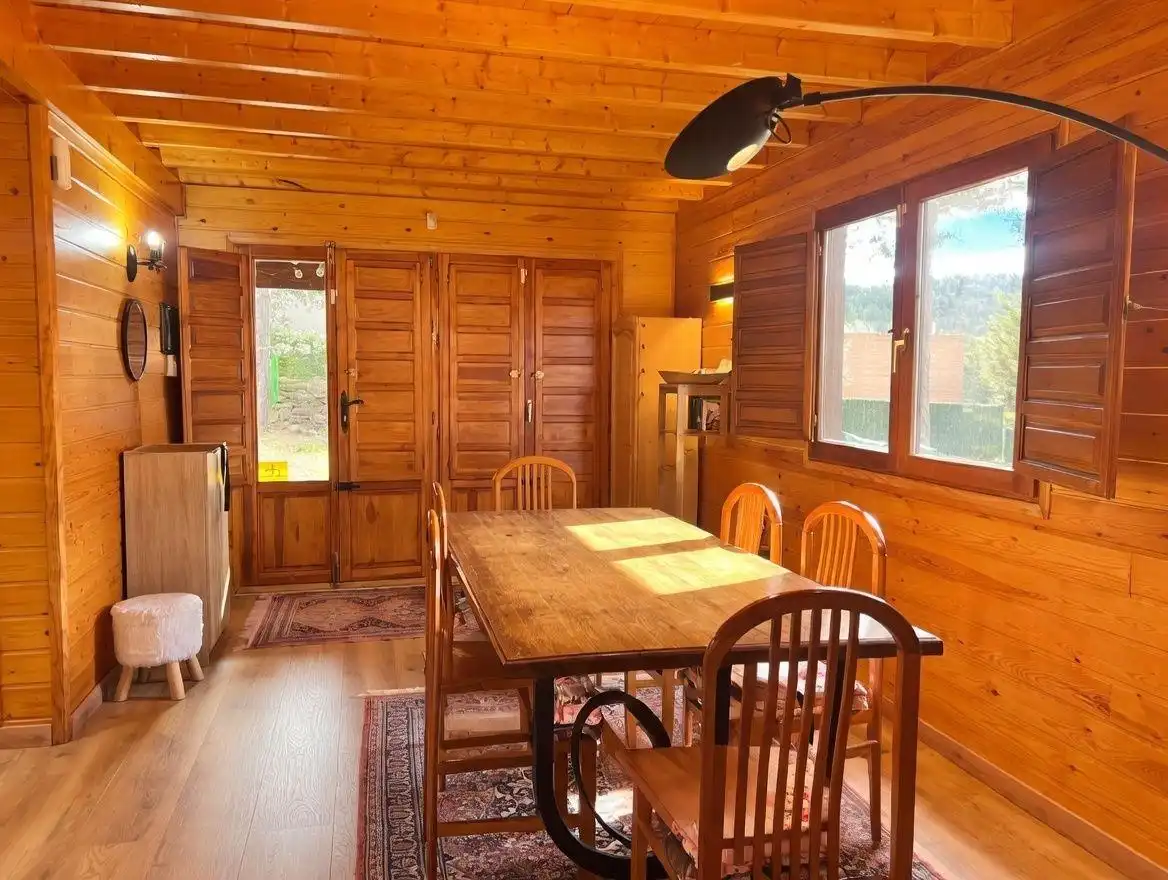 Menjador de Finca rústica en venda en Prades amb Jardí privat, Parquet i Terrassa