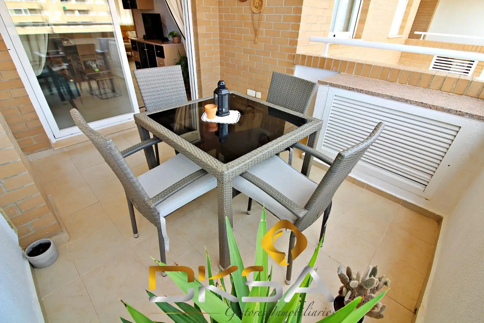 Terrace of Apartments for rent in Oropesa del Mar / Orpesa  with Air Conditioner, Heating and Private garden