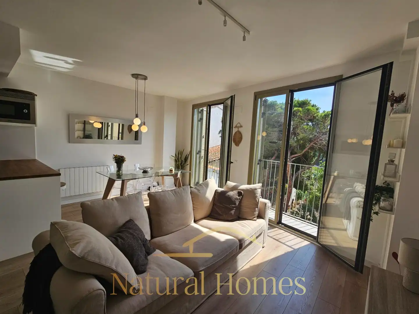 Balcony of Duplexes for rent in Caldes d'Estrac  with Air Conditioner, Terrace and Furnished