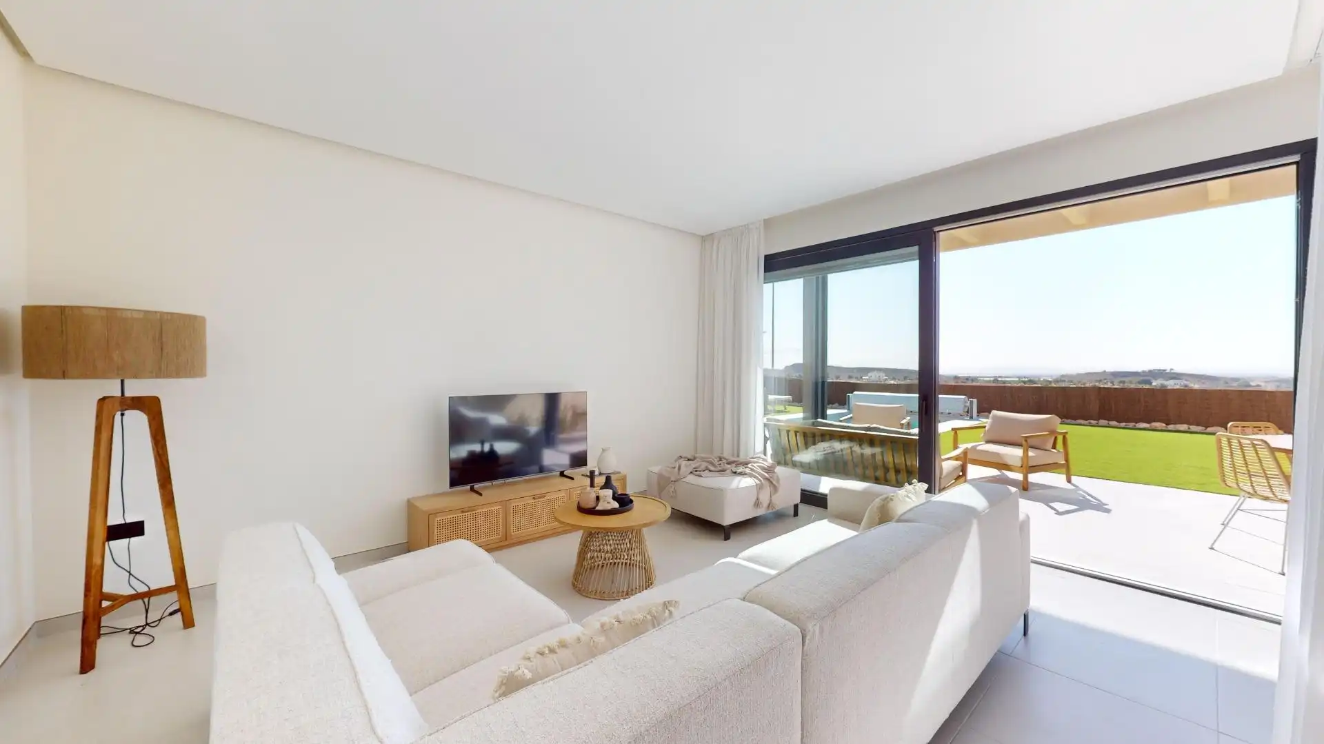 Sala d'estar de Casa o xalet en venda en Murcia amb Aire condicionat, Jardí privat i Terrassa
