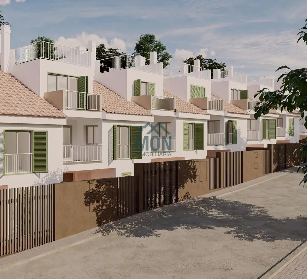 Außenansicht von Einfamilien-Reihenhaus zum Verkauf in Dénia mit Klimaanlage, Heizung und Privatgarten