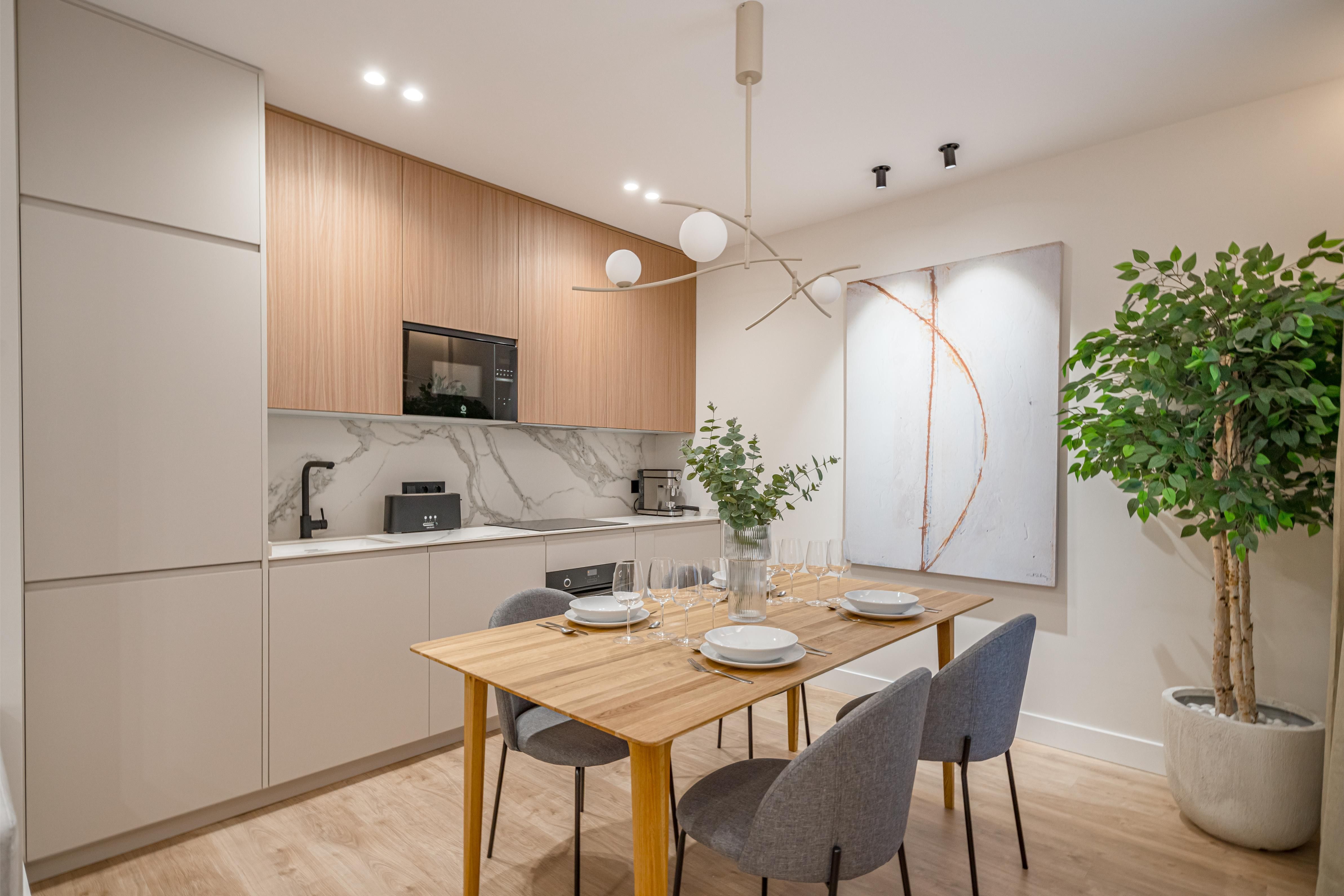 Kitchen of Apartment for sale in  Madrid Capital  with Heating