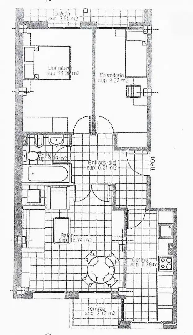 Wohnung zum Verkauf in Rionansa mit Heizung, Privatgarten und Parkett