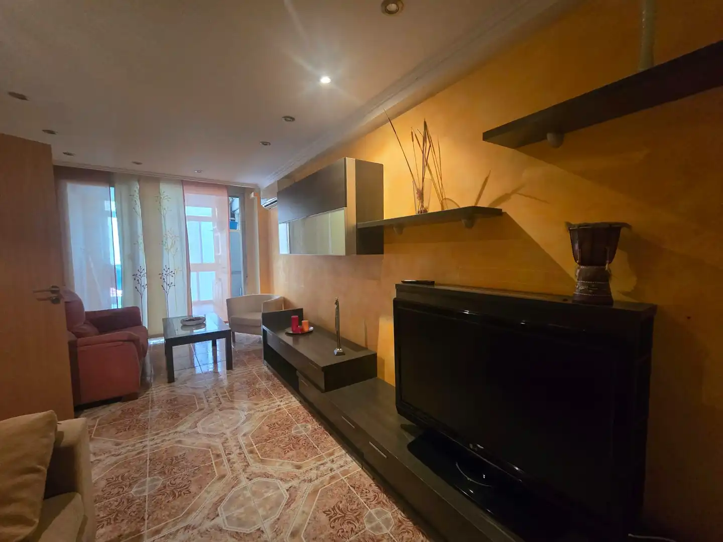 Wohnzimmer von Wohnung zum Verkauf in Castellón de la Plana / Castelló de la Plana mit Klimaanlage, Möbliert und Balkon