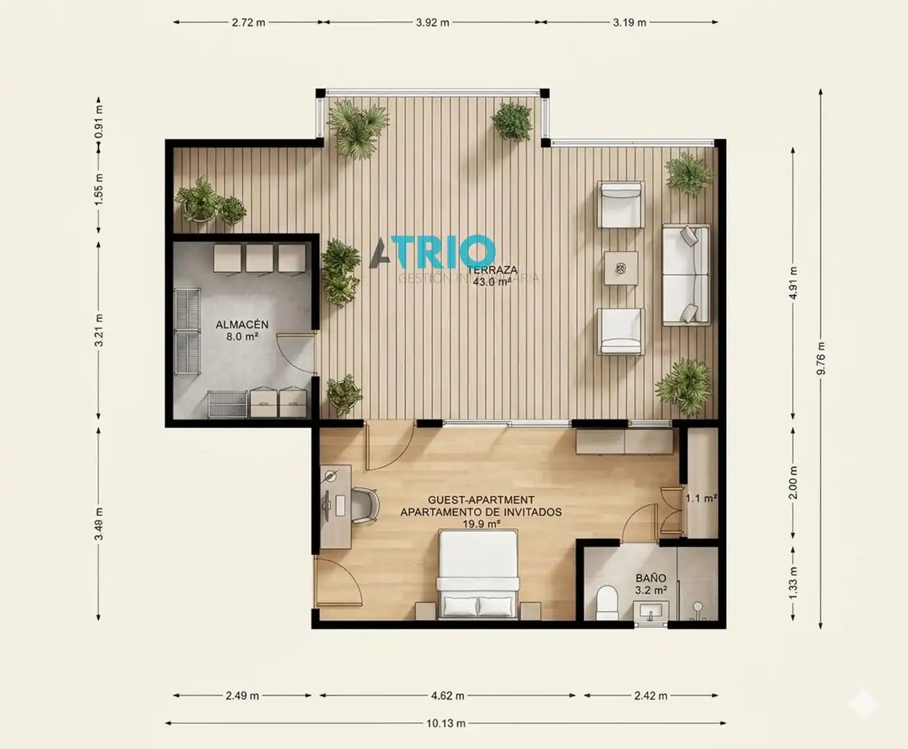 Habitación de Ático en venta en  Palma de Mallorca con Aire acondicionado, Terraza y Trastero