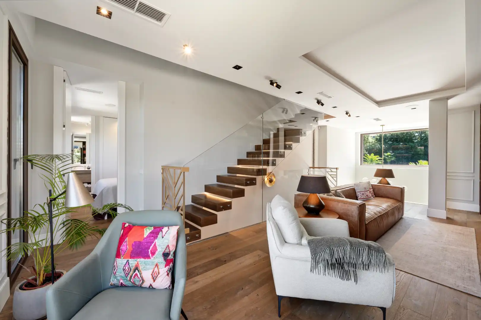 Sala de estar de Casa o chalet en venta en Las Rozas de Madrid con Aire acondicionado, Calefacción y Jardín privado