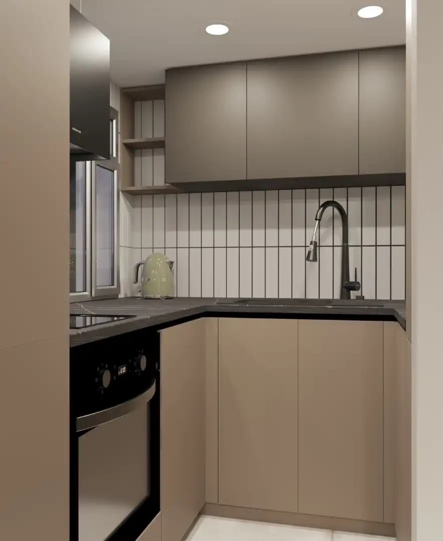 Cocina de Piso en venta en Barcelona con Horno, Lavadora y Balcón