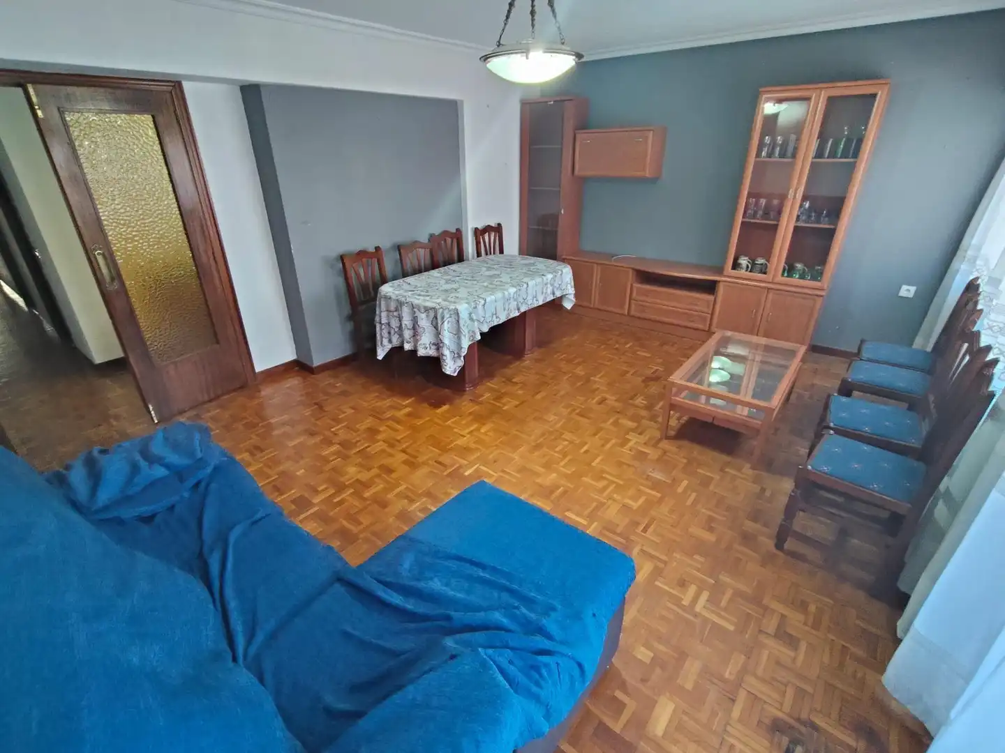 Wohnzimmer von Wohnung zum Verkauf in Alicante / Alacant mit Klimaanlage, Parkett und Terrasse
