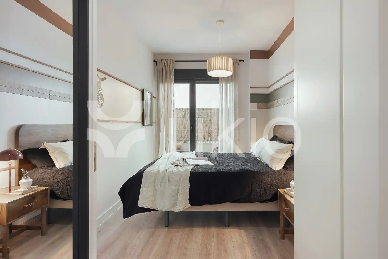 Schlafzimmer von Wohnungen zur Miete in Madrid mit Heizung, Terrasse und Möbliert
