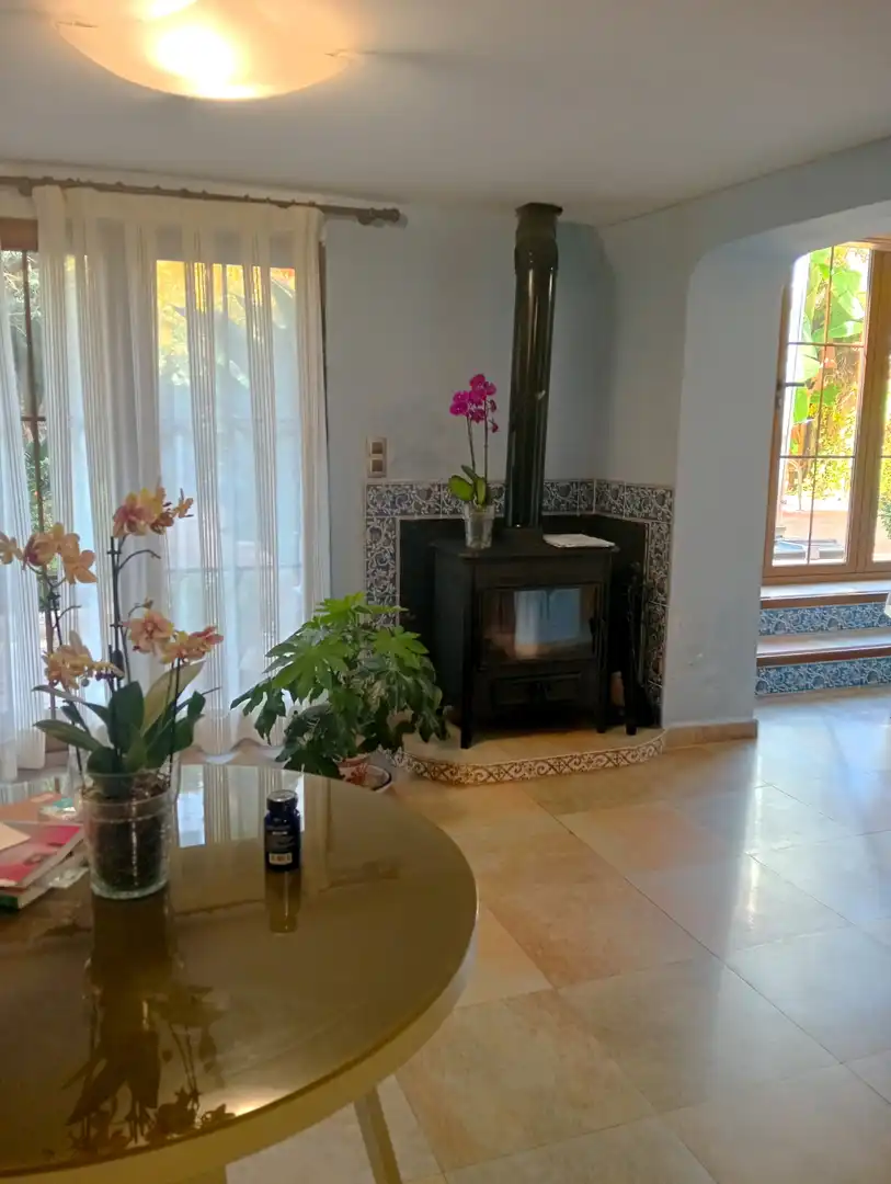 Sala de estar de Finca rústica en venta en Xàtiva con Aire acondicionado, Calefacción y Jardín privado