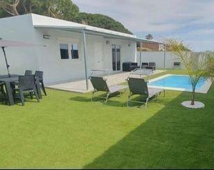 Vista exterior de Casa o xalet de lloguer en Chiclana de la Frontera amb Aire condicionat, Jardí privat i Piscina