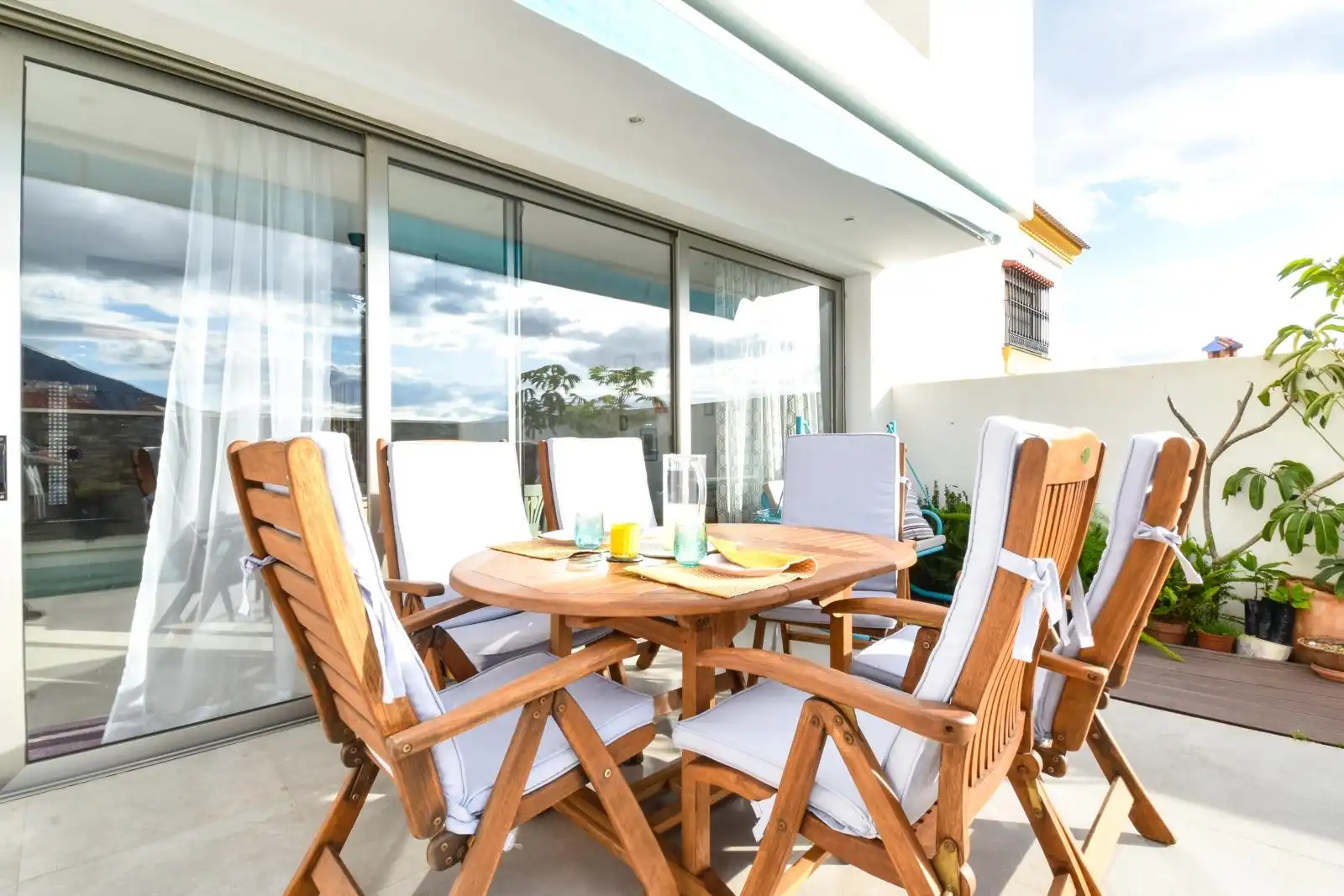 Terrassa de Casa adosada de lloguer en Fuengirola amb Aire condicionat, Calefacció i Jardí privat