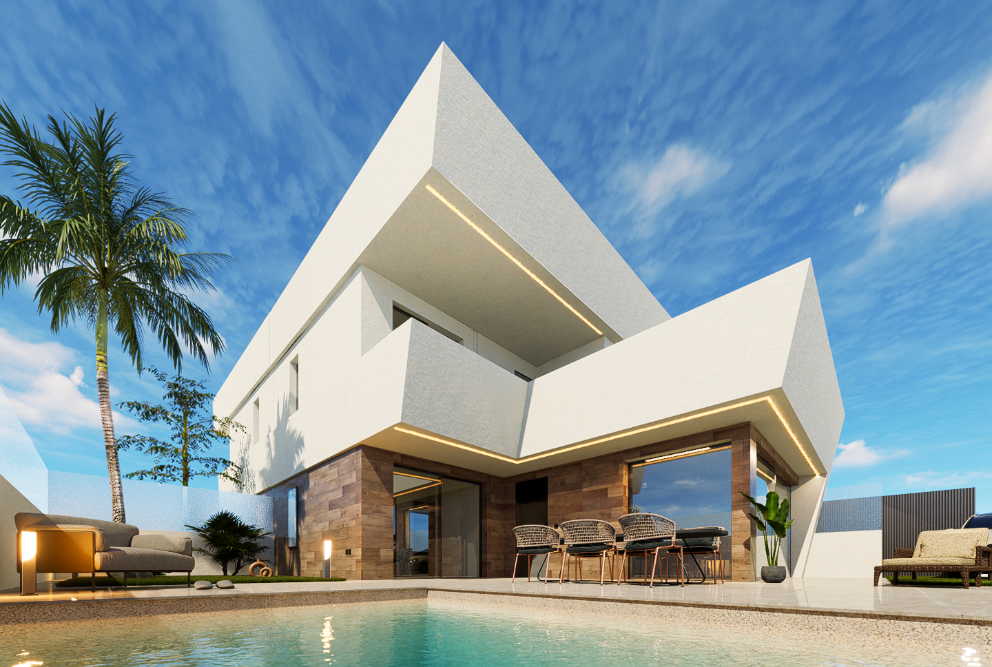 Vista exterior de Casa o chalet en venta en San Pedro del Pinatar con Terraza y Piscina