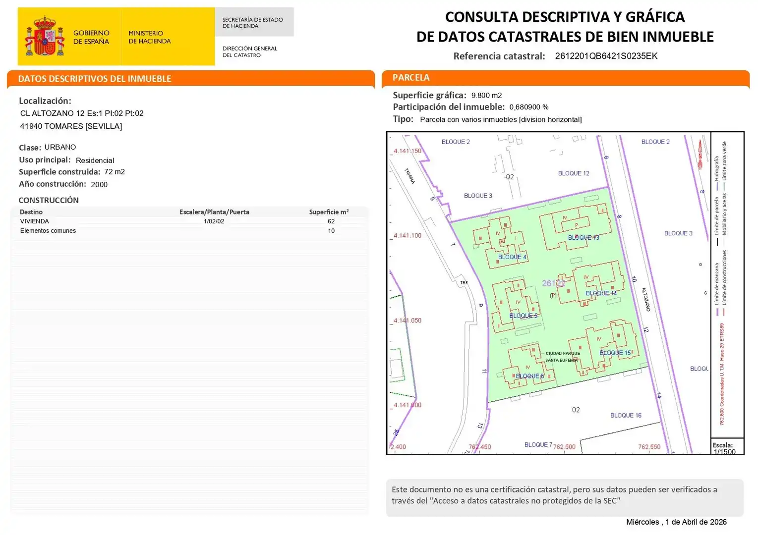 Piso en venta en Tomares con Aire acondicionado, Parquet y Terraza