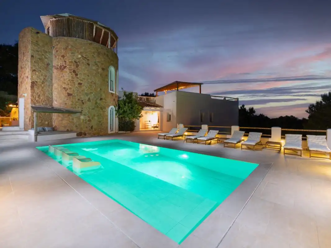 Swimming pool of Houses for sale in Sant Josep de sa Talaia  with Air Conditioner, Heating and Private garden