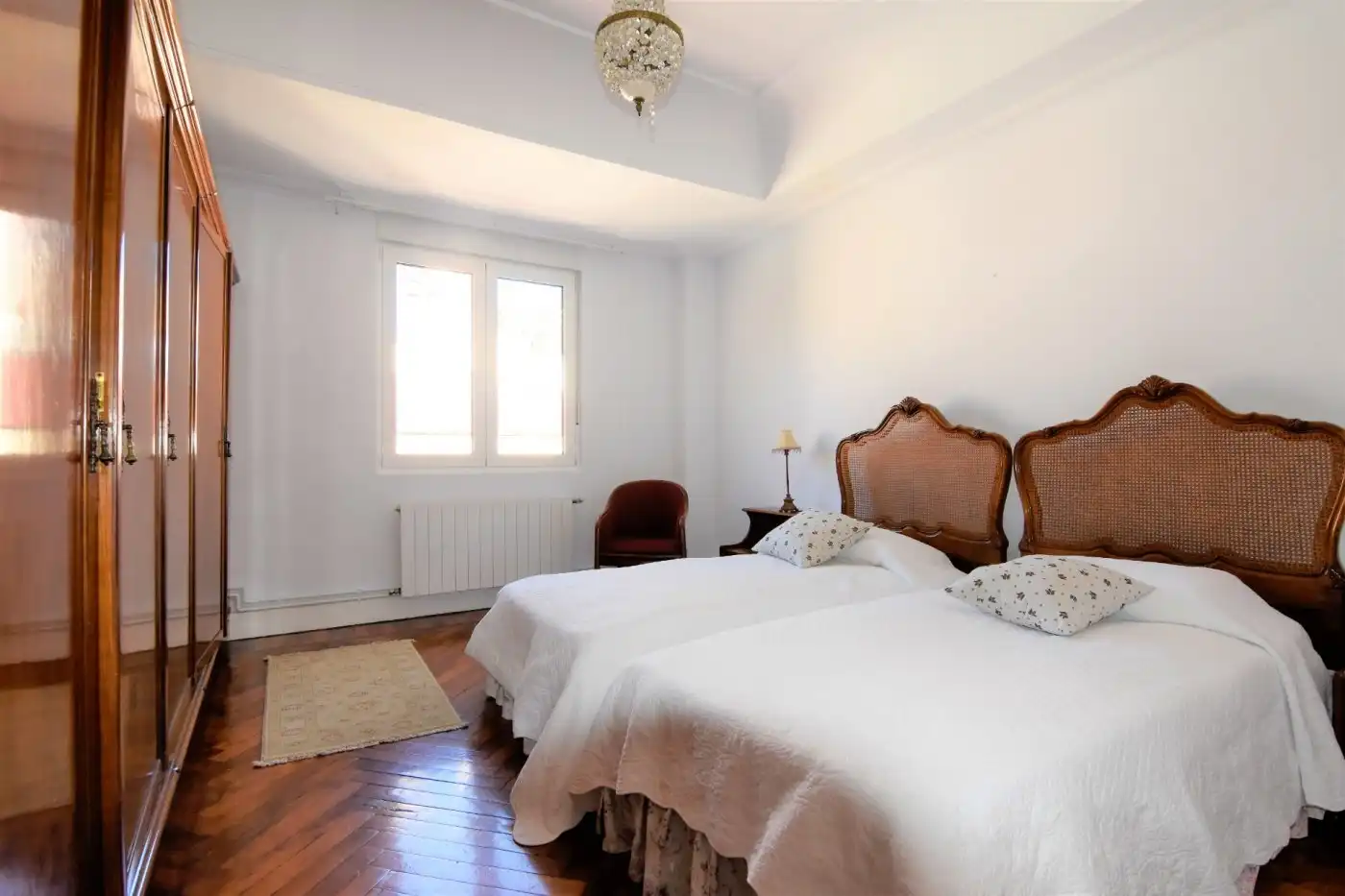Bedroom of Flat for rent in Santander  with Heating, Terrace and Furnished