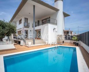 Exterior view of House or chalet for sale in Vilablareix  with Air Conditioner, Swimming Pool and Balcony