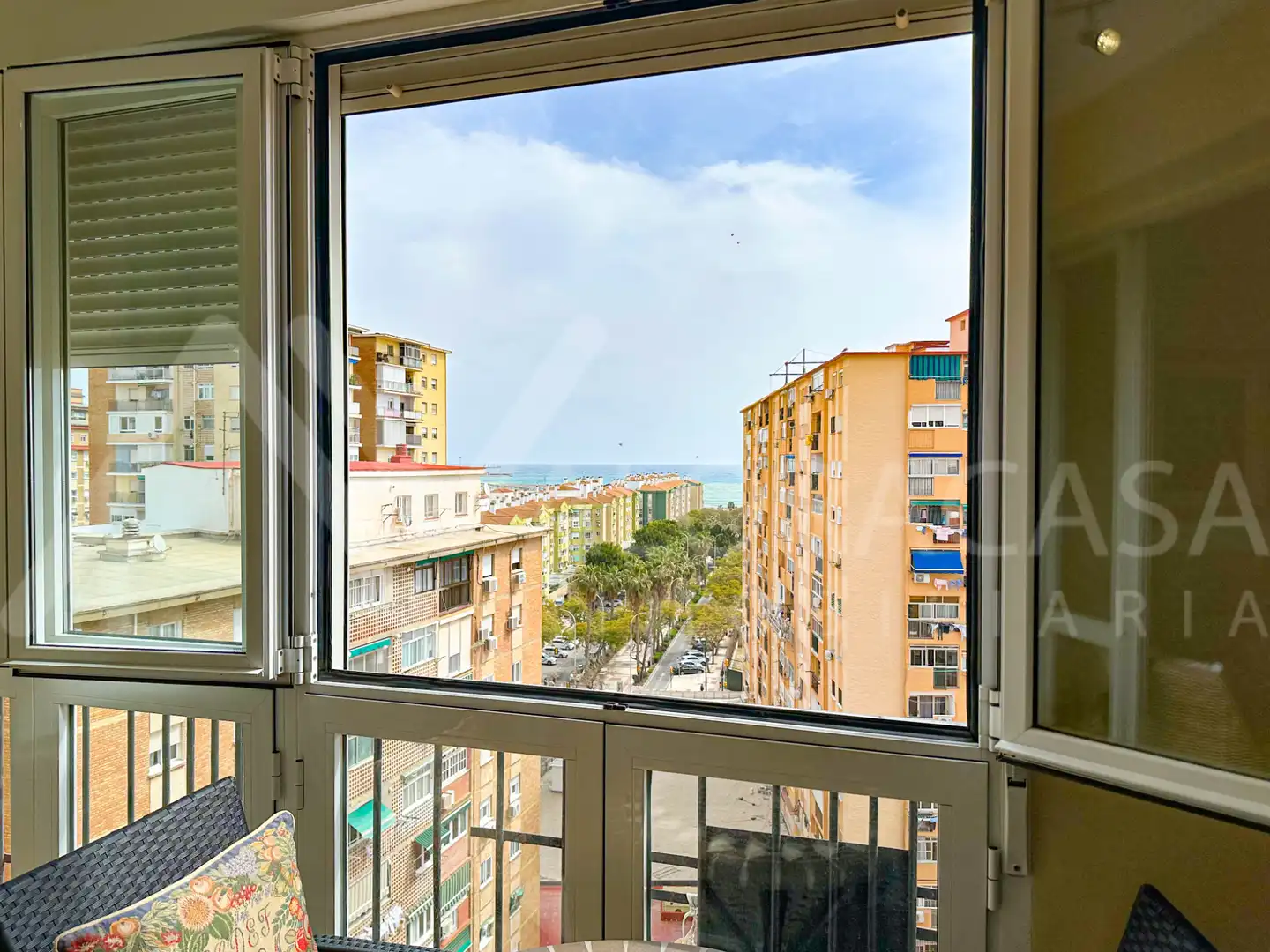 Bedroom of Flat for sale in Málaga  with Air Conditioner, Terrace and Furnished