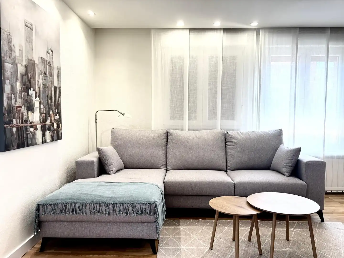 Living room of Flat for rent in  Pamplona / Iruña  with Heating, Parquet flooring and Terrace