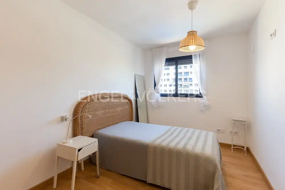 Bedroom of Flat for rent in La Pobla de Farnals  with Air Conditioner, Heating and Private garden