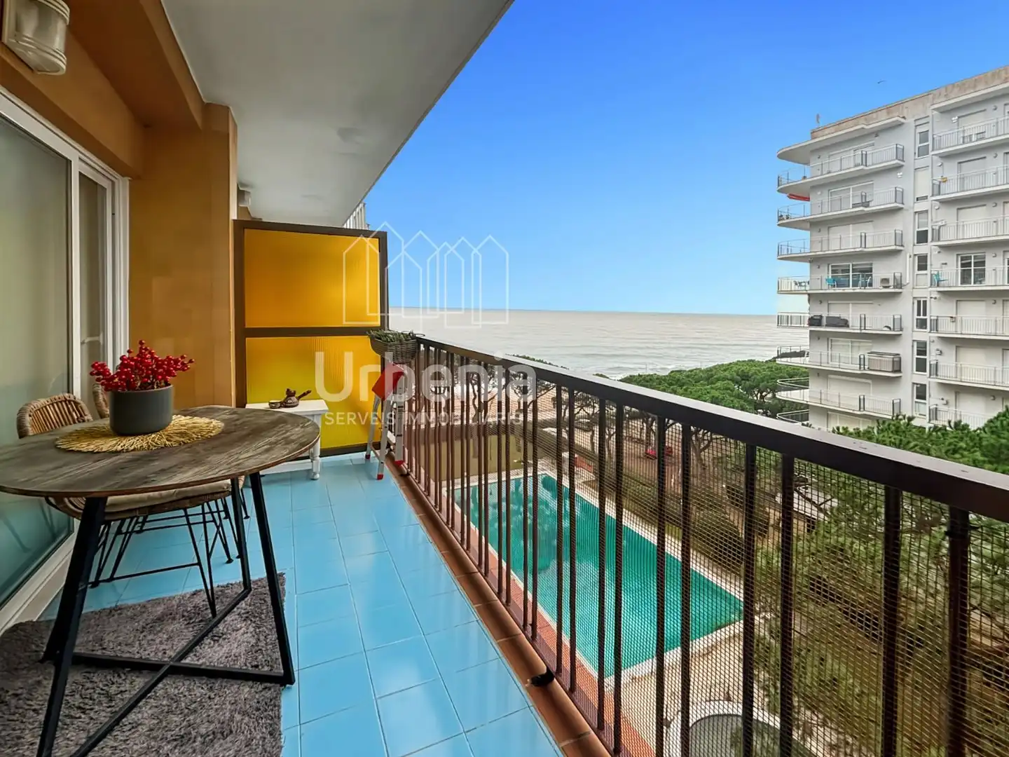 Bedroom of Flat for sale in Blanes  with Air Conditioner, Terrace and Swimming Pool