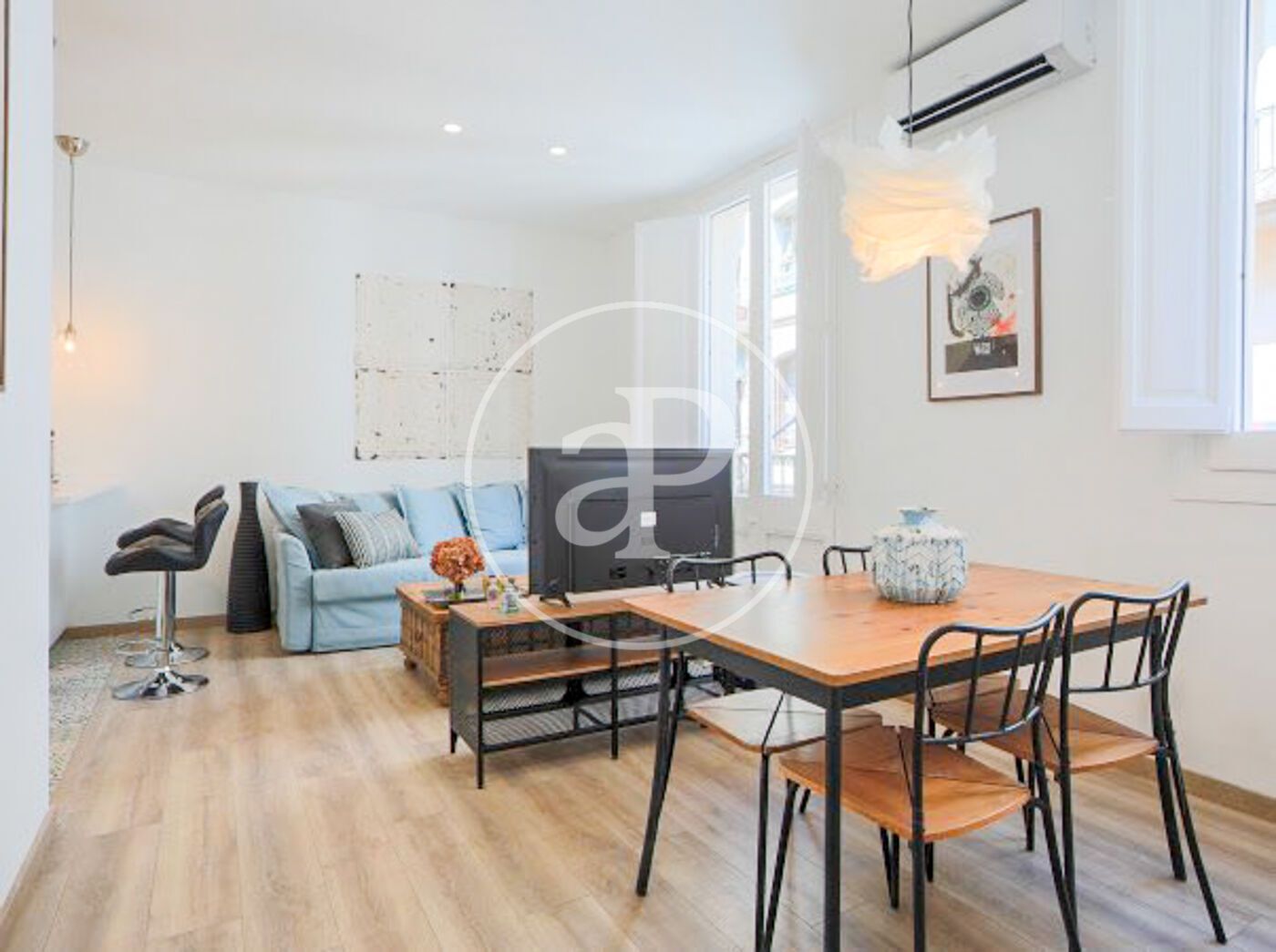 Living room of Flat to rent in  Barcelona Capital  with Air Conditioner, Heating and Furnished