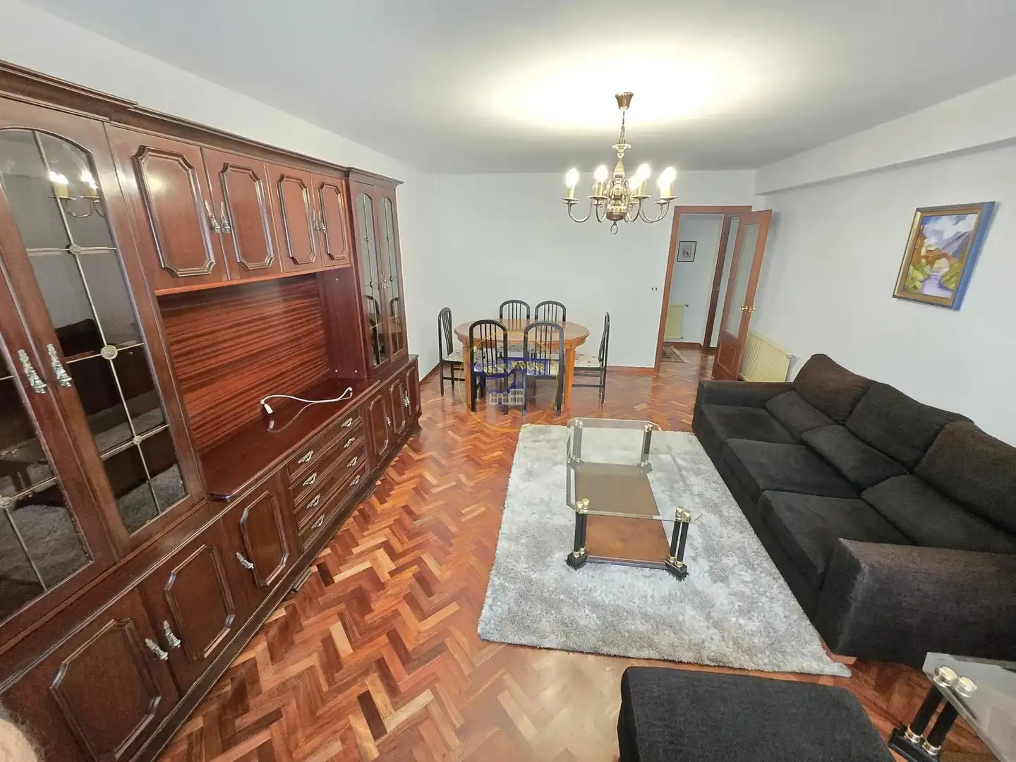 Sala de estar de Piso en venta en Vigo  con Calefacción, Parquet y Terraza