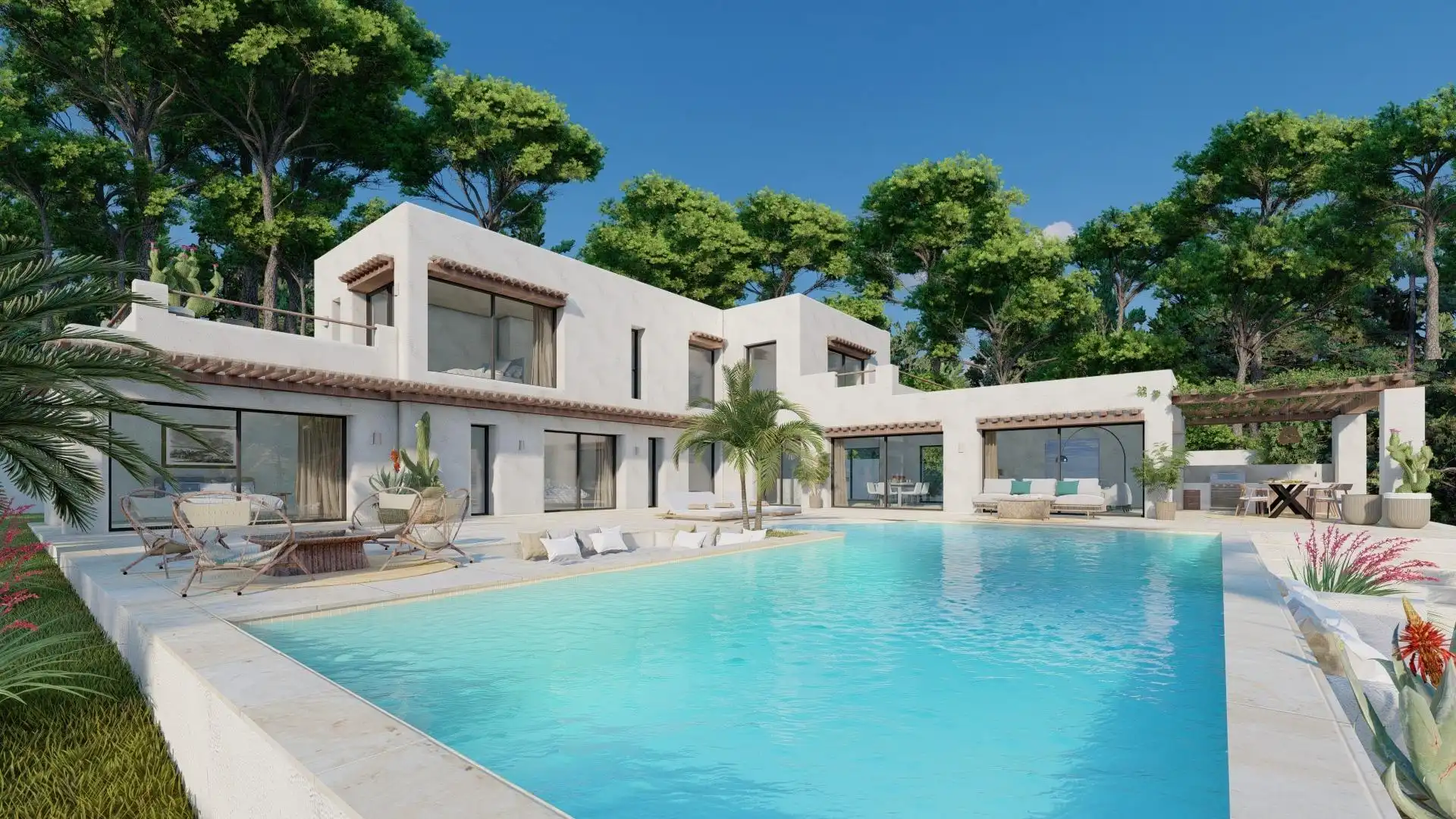 Exterior view of Houses for sale in Jávea / Xàbia  with Air Conditioner, Private garden and Terrace