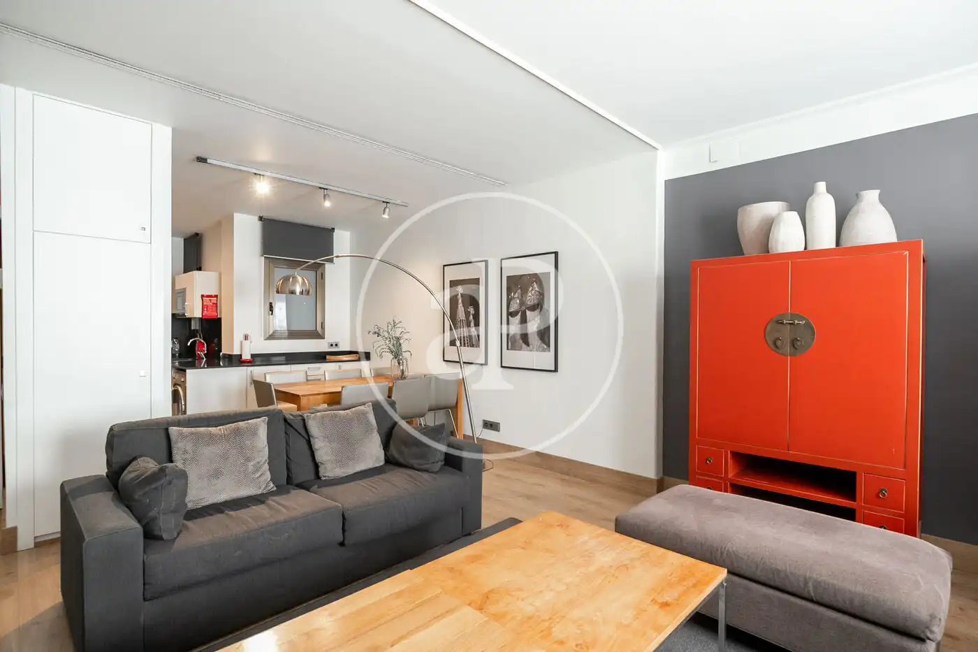 Sala de estar de Piso de alquiler en Barcelona con Aire acondicionado, Calefacción y Terraza