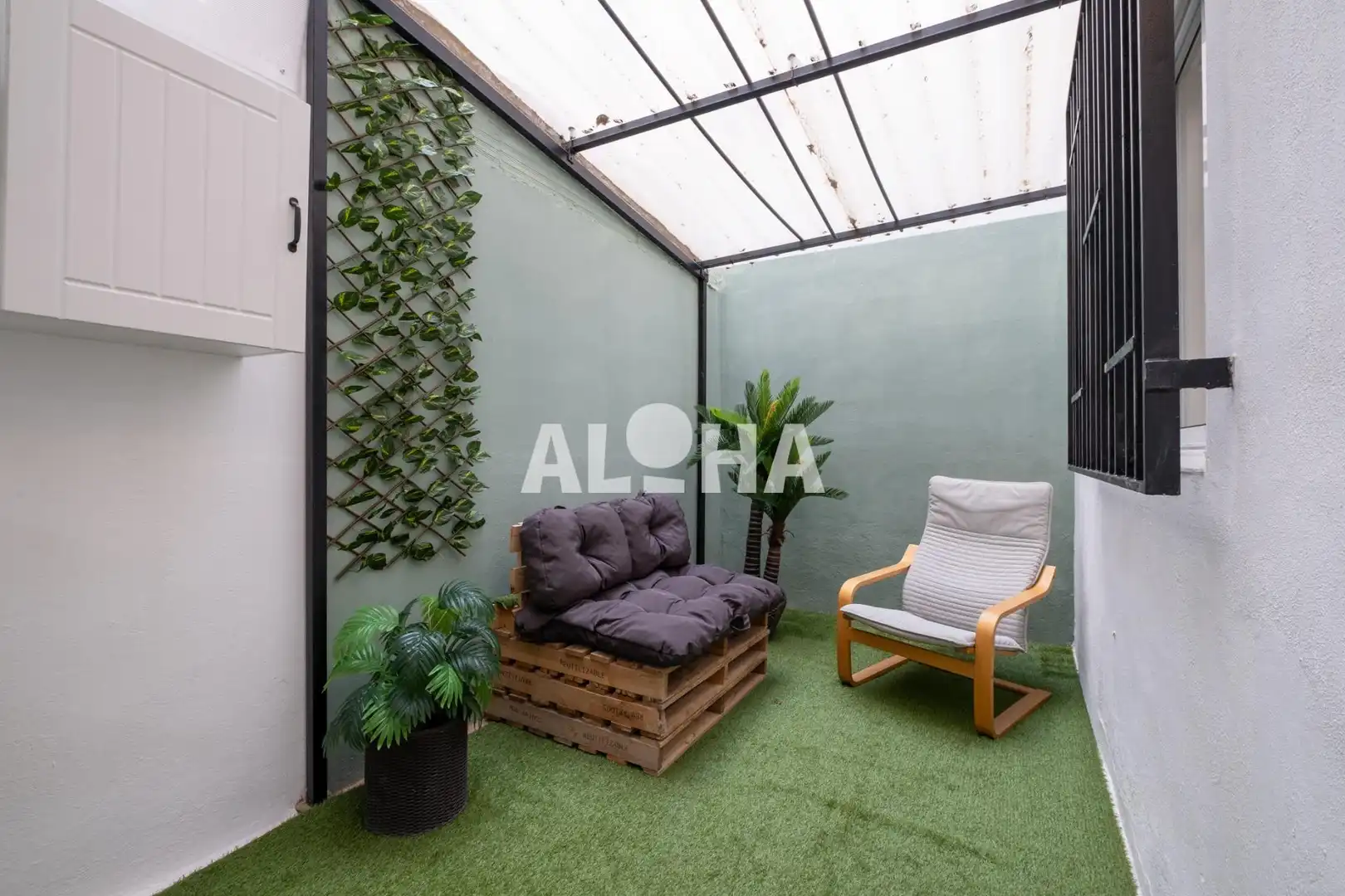 Terrasse von Wohnungen zur Miete in Moncada mit Klimaanlage, Heizung und Möbliert